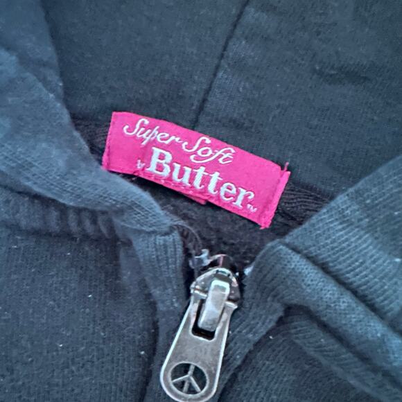 Butter Super Soft Unicorn Zip Up Hoodie - Rhinestone Detail - Picture 3 of 4